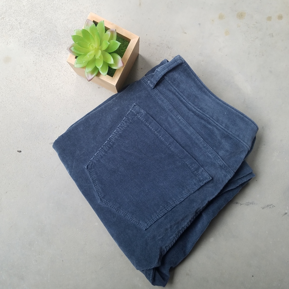 LOFT Ann Taylor Curvey Skinny Blue Corduroy Pants | Essential Fitted Autumn Look - Picture 10 of 10